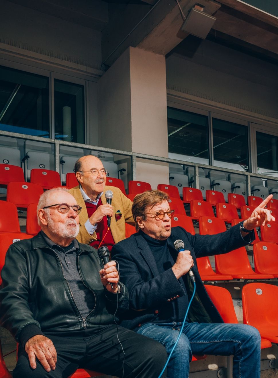 Heribert Faßbender Béla Réthy und Fritz von Thurn und Taxis im