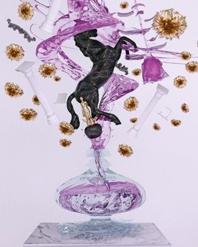Parfüm Glas Flasche Illustration. Schönheit und Mode Objekt Symbol