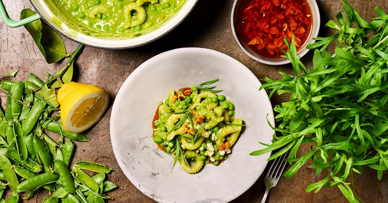 Spitzenpesto für die Ringe-Pasta