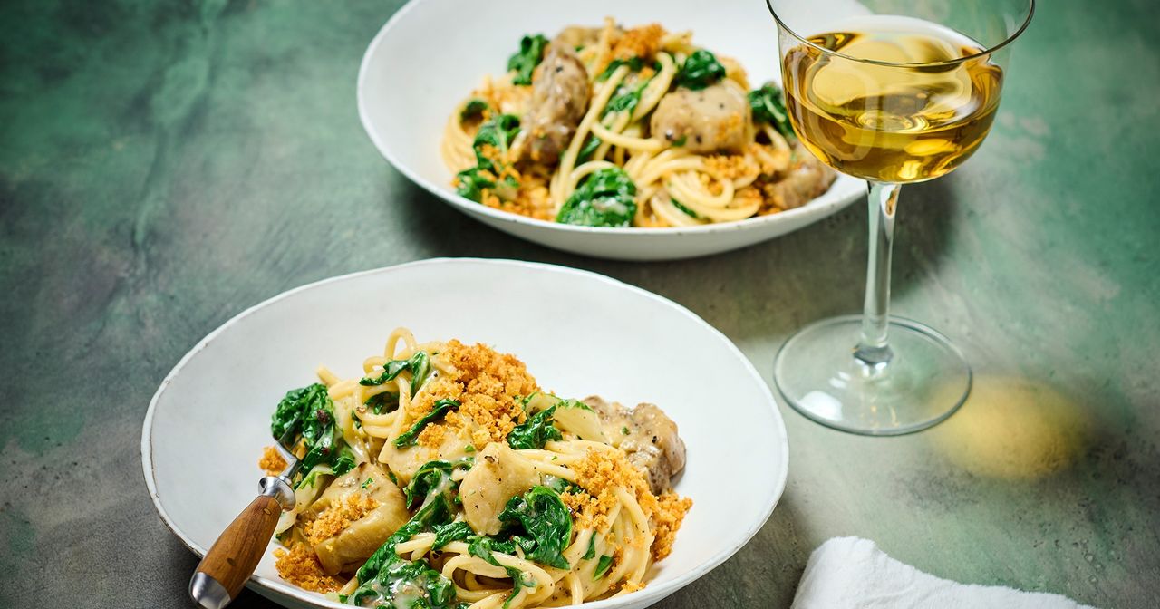 Spaghetti mit Räucher-Aubergine